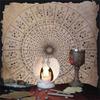 Symbol Pattern Astrology Tablecloth Altars Cloth Square Divinations Card Table Cloth Witchcrafts Deck Cloth Enduring