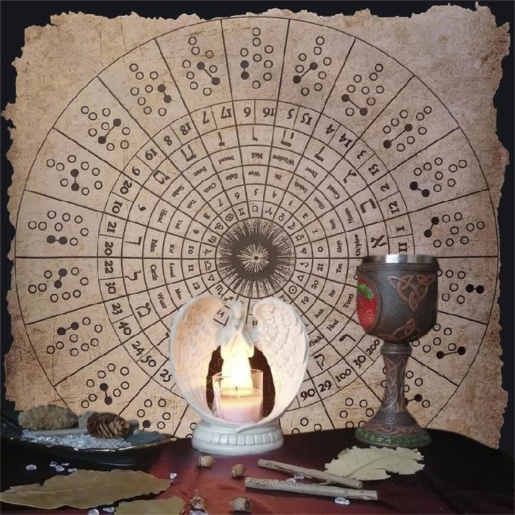 Symbol Pattern Astrology Tablecloth Altars Cloth Square Divinations Card Table Cloth Witchcrafts Deck Cloth Enduring