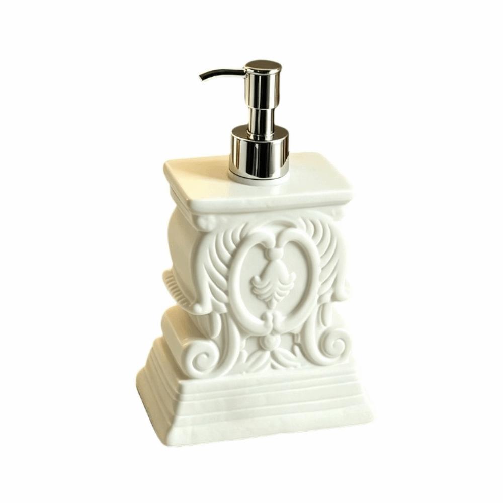 Refillable Roman Column Resin Lotion Pump Bottle Retro Liquid Hand Soap Container Home Decor