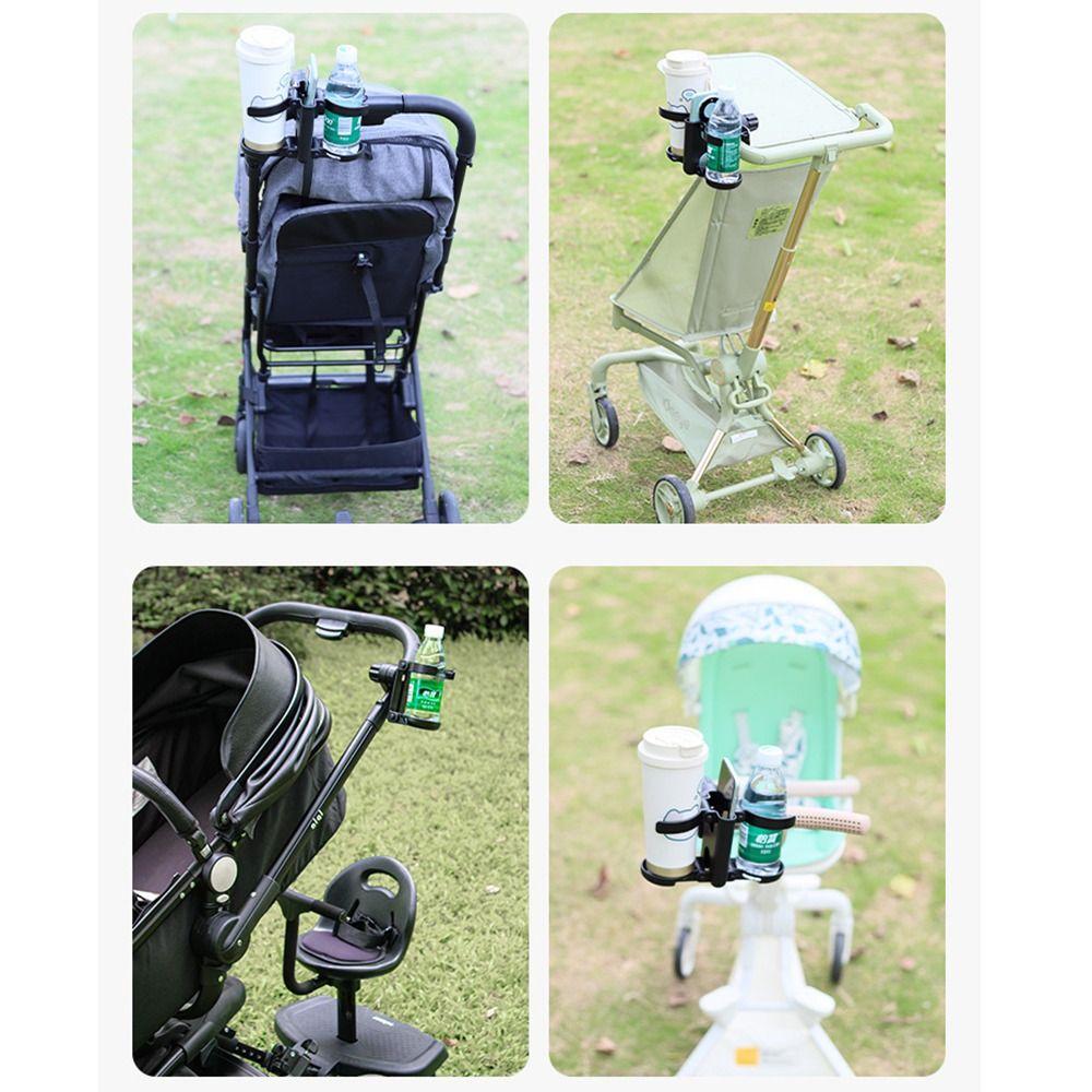 Double Cup Stroller Cup Holder Foldable Drink Rack Pushchair Bottle Organizer Parent Use