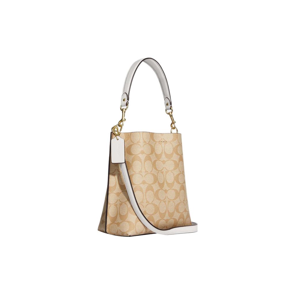 Coach Mollie Classic Metal Logo Bucket Bag Women Handbags Khaki CA582-IMDQC