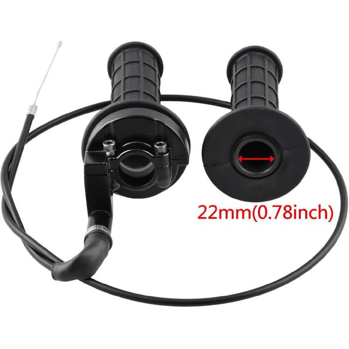 Handle Grip Twist Throttle Cable 7/8" 22mm for ATV/ATC Dirt Bike Mini Bike 50cc 125cc 150cc 250cc 125cc 140cc 4-Stroke Pocket Bike