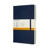 Caderno Moleskine Clássico Expandido Horizontal Tamanho Grande x Safira QP060EXPB20 (400 páginas), Capa Dura, Pautado, (13cm 21cm), Azul,