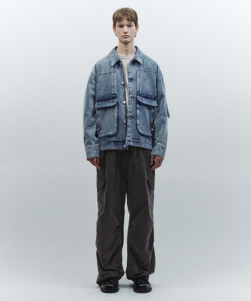 Insilence Boxy Fit Denim Trucker Jacket Blue