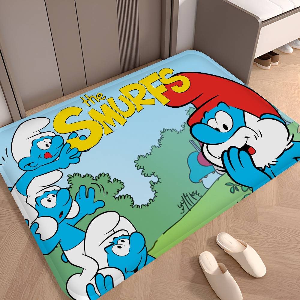 S-Smurfs Cute Floor Carpet Nordic Style Home Doormat Bathroom-Toilet Mats Bedroom Hotel Decor Mat