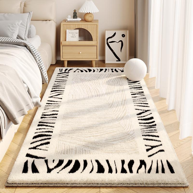 Simple Cream Style Faux Cashmere Living Room Fluffy Rugs Home Decor Bedroom Cloakroom Bedside Non-Slip Rugs