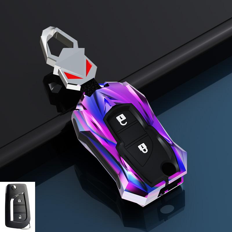 Zinc Alloy Car Key Case For Toyota Prius Camry Corolla C-HR CHR RAV4 Prado Izoa Levin Avalon 2018 -2024 Accessories