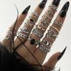 Europäisches und Amerikanisches 25-teiliges Ring-Set, Schlange Elefant Tropföl Klatsch Liebe Blätter Kleine Blumen Geometrisch Gelenkring Damen