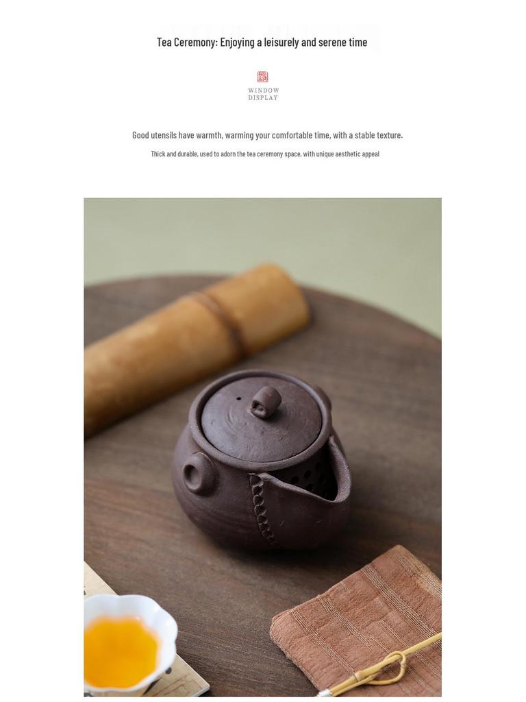 Purple Clay Treasure Bottle: Handmade Retro Ceramic Teapot for High-Grade Kung Fu Tea Tasting