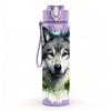 1PC Wild Wolf Winter Animal Portrait 750ml Color Plastic Sports Water Bottle Leakproof Flip Straw Lid Suitable for Sports Office Home Use