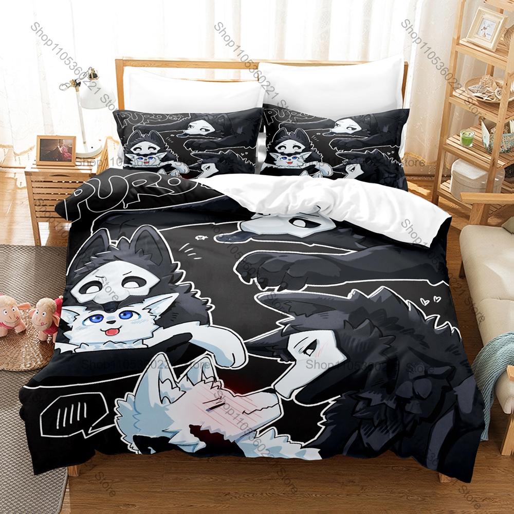 Puro Game Fan Merch Duvet Cover + 2 Pillowcases, Vivid Printed Bedding Set for Game Lovers Room Decoration