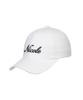 Nigaennikol Nicole Lettering Ball Cap_White Charcoal