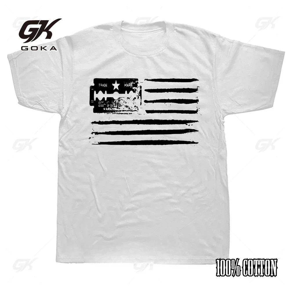 

Забавные футболки кэжуал с американским флагом, графические хлопковые футболки, уличная одежда с коротким рукавом, подарки на день рождения, летняя футболка для кофе, мужская одежда 4XL