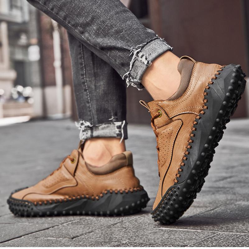 Pánská kožená obuv pro volný čas Pohodlná prodyšná obchodní obuv Tenisky Řidičské boty Muži mokasíny Mokasíny Velká velikost