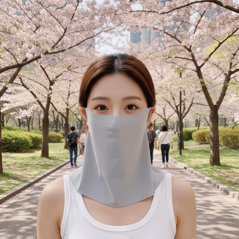 Breathable Cabin-style Face Shield Thin Cycling Mask Sunshade Sunscreen Face Cover  Sun Protection