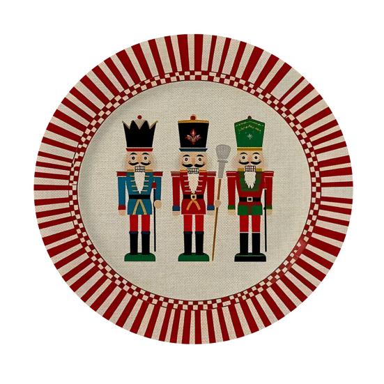 Tapis décoratif d'isolation thermique Rond Set de table de Noël, 14 pouces Motif festif Antidérapant Protecteur de table, Protecteur de table pour maison de vacances Endroit pour