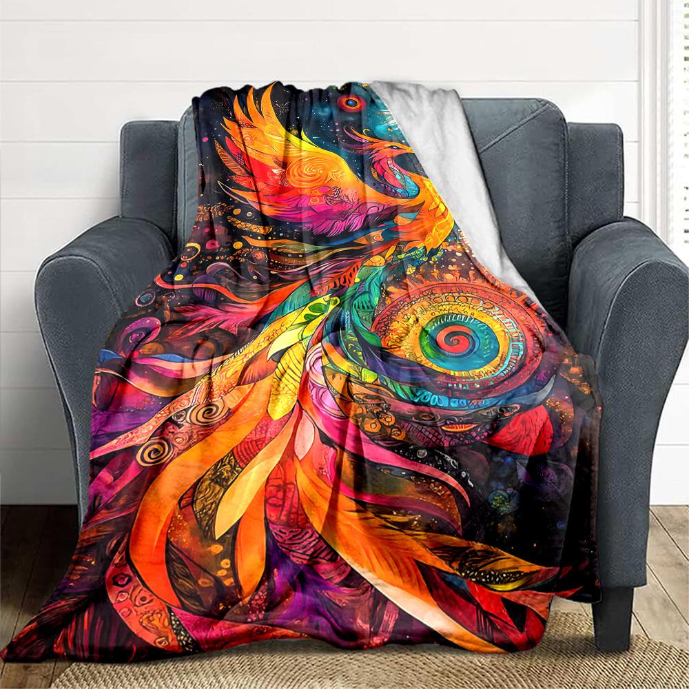 1pc Fantasy Artwork Lightweight Flannel Blanket, Comfortable and Warm Blanket, for Office and Camping Sofa Bed, Livingroom092