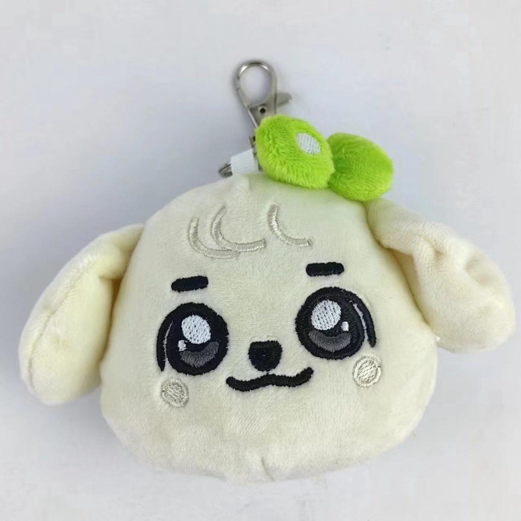 Iveminive Cute And Soft Ive Plush Keychain With Minive Flashing Lights Monkey Design 8cm Height Beige