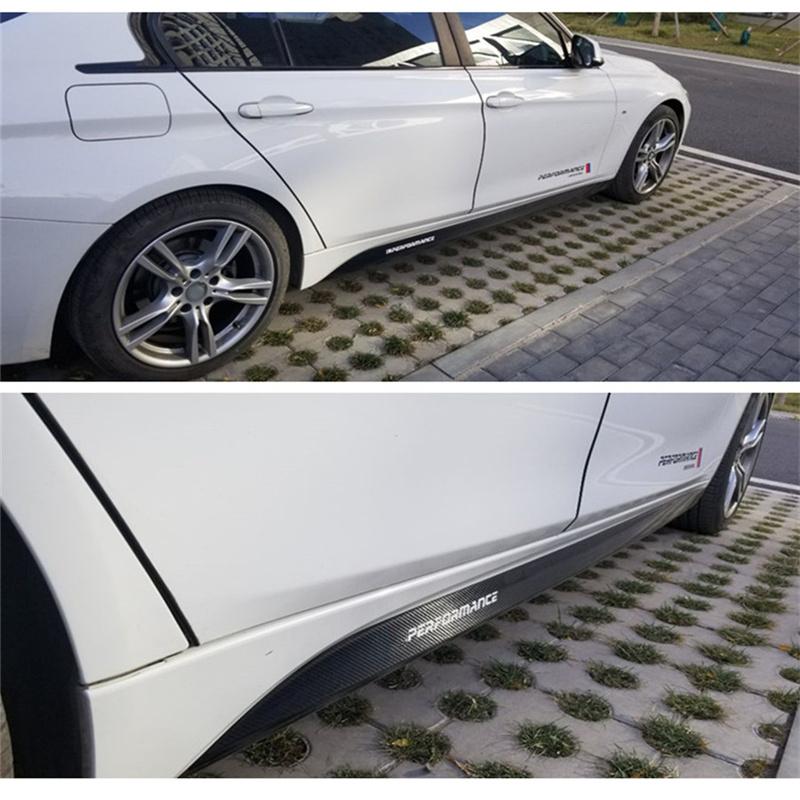 2.05M Glossy Black Side Skirt Sill Decal Stripe Stickers For BMW F30 F22 F23 E90 E91 E92 E93