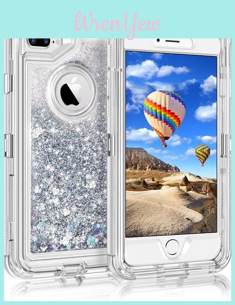 Defender Shell Shockproof Quicksand Glitter Liquid Case For 678px Iphone