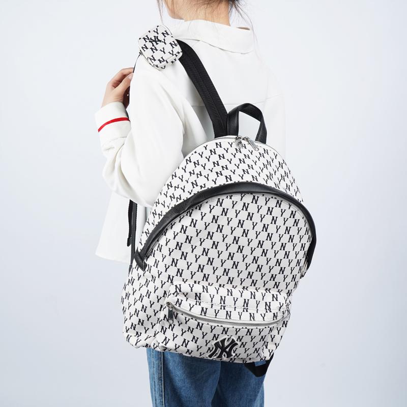 New MLB New York Yankees Polyester Combo Bag Backpack Regular Unisex Black White 3ABKM102N-50CRD