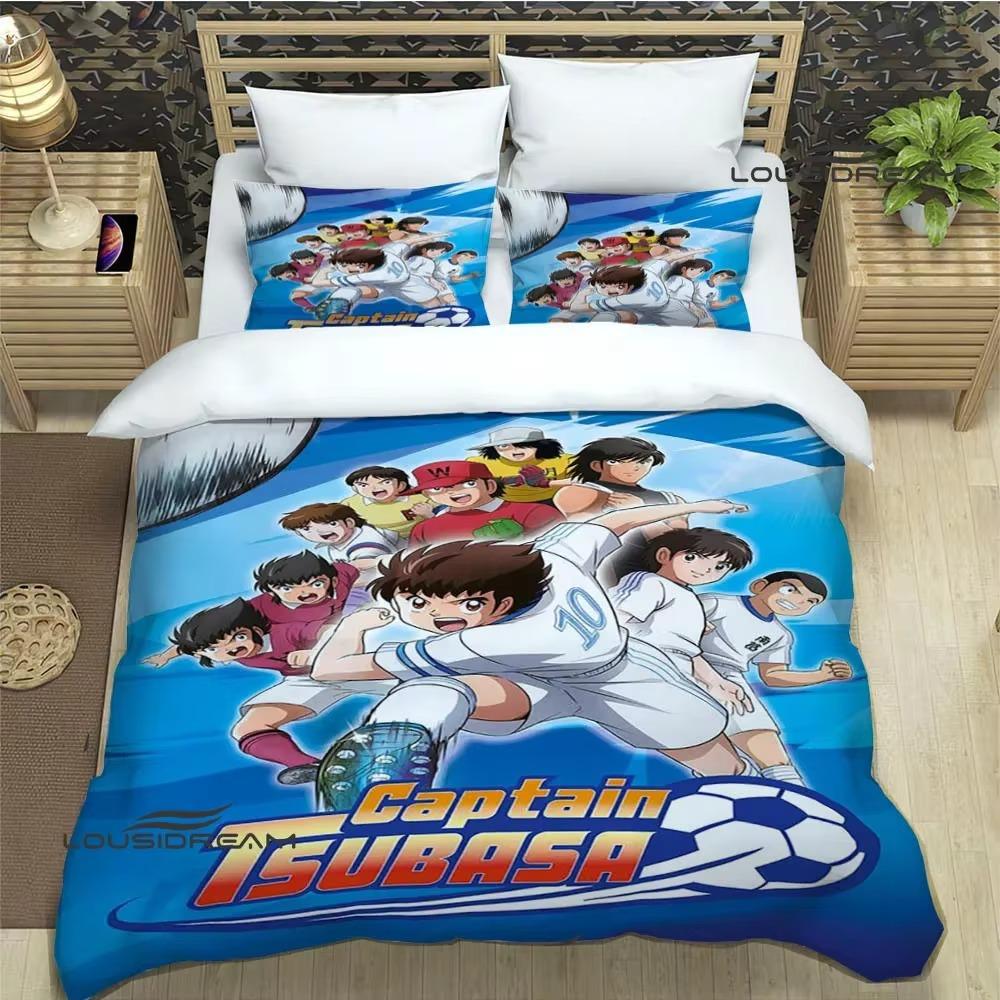 Captain Tsubasa Cartoon Bedding Sets Exquisite Bed Supplies Set Duvet Cover Bed Comforter Set Bedding Set Luxury Birthday Gift