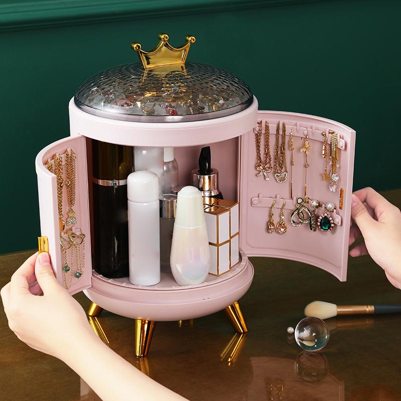 Schreibtisch-Aufbewahrungsbox Kosmetik-Aufbewahrungsbox Halskettenbox Lippenstift-Displaybox Schmuck Schreibtischdekoration Multifunktionale Accessoires