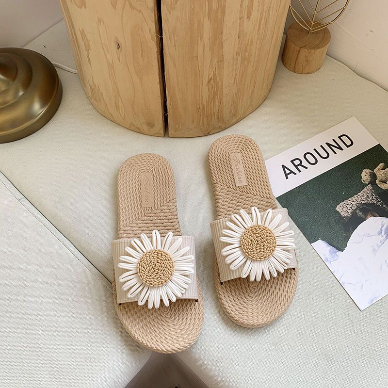 Fashion Slides On Beach Women's Slippers and Ladies Sandals Shoes Home Open Toe Flat House Summer 2024 Clappers Non Slip Vip Eva W Y Pvc