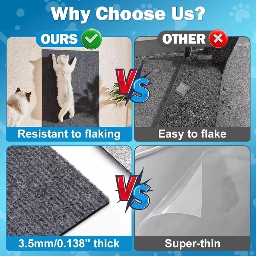 Self-adhesive Cat Scratching Mat Board Sofa Furniture Protector Claw Care Cat Scratching Board Trimmable Recyclable