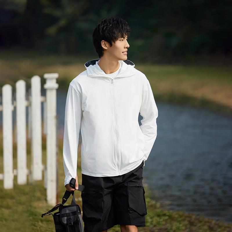 Ice Silk Sunscreen Clothing Women's UPF50 + Men's Outdoor Sunscreen Jacket UV Protection Sunscreen Clothing Original Yarn Skin Clothing