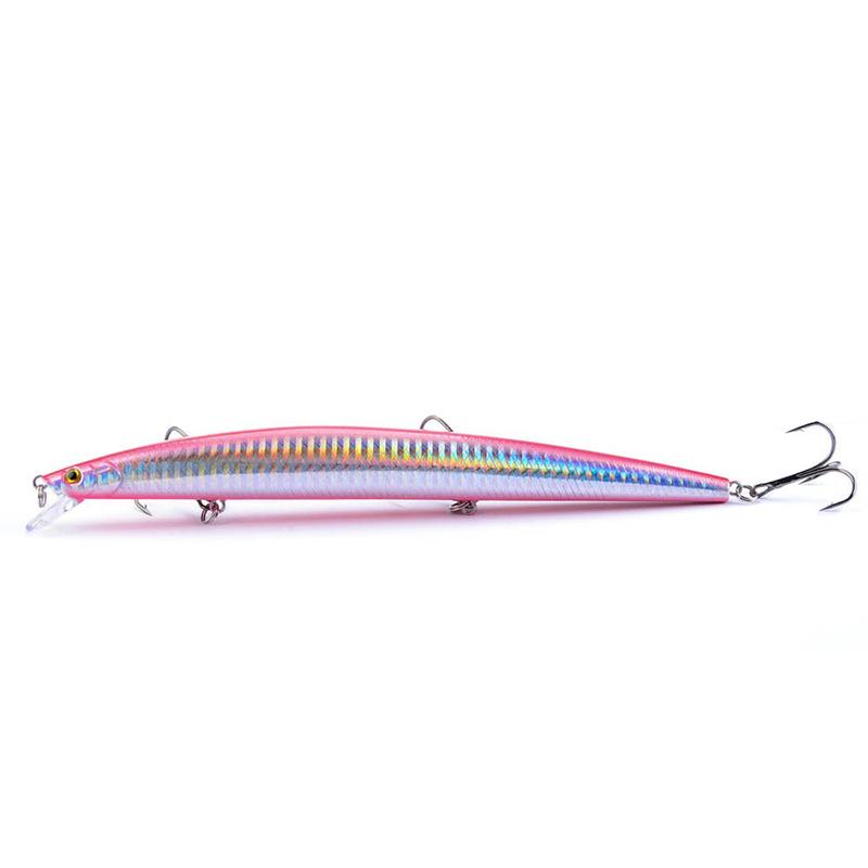18Cm 24G Big Long Fish Minnow Sea Fishing Lure Bait 3D Eyes Strong Hooks Lures