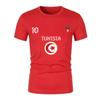 Ensemble Foot Homme inspiré Tunisie - Maillot &amp; Jogging Fin - Spécial Été - - Rouge