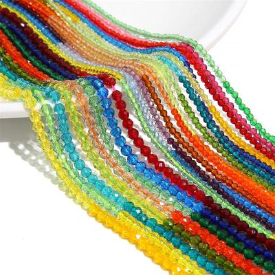 125/195 pezzi di perline di vetro di cristallo sfumate multicolore perline distanziatrici sciolte per la creazione di gioielli fai da te per collane e bracciali