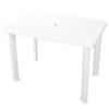 Day and Night - Day and Night White Plastic Garden Table 101x68x72 Cm