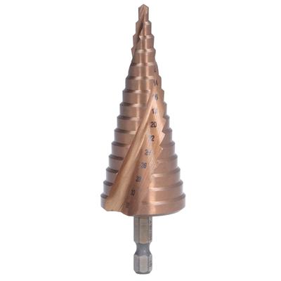 Step Drill Bit 2 Spiral Groove Pagoda Hole Reamer HSS Cobalt Drilling Counterbore 4?32mm M35