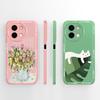 Case For Vivo Y38 Y58 T3X Y200i Y200T 5G Cute Panda Funda Soft Liquid Silicone Camera Protection Back Cover Shockproof Bumper