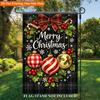 Christmas Greeting Card Design Single Sided Polyester Garden Flag - Single-Sided, Polyester, Outdoor Yard Decor