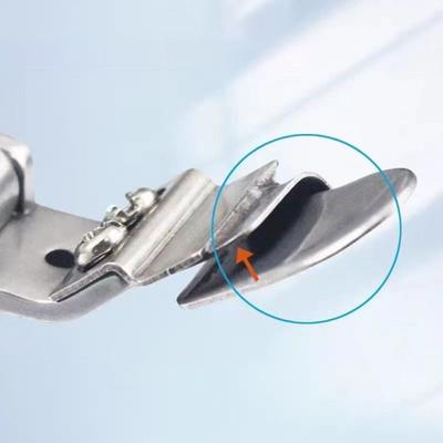 Steel Sewing Edge Folding Presser Foot Adjustable Downward Curling Hemming Presser Foot Hem Pull Tube