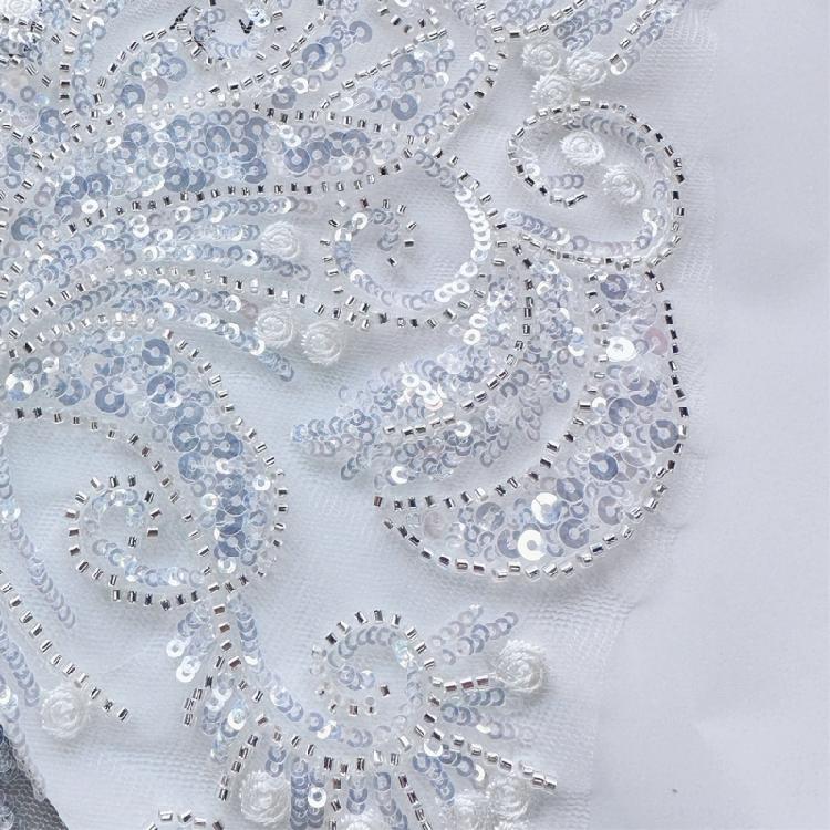 1pair Stylish Embroidered Sequins Patches Elegant Embellishments Patches for Fashion Projects and Event