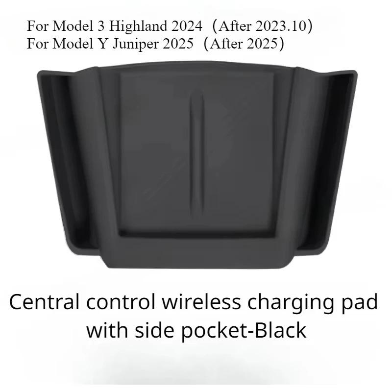 For Tesla Model Y Juniper Model 3 Highland Central Control Storage Pad Silicone Water Cup Mat Armrest Box Lower Pads Accessories