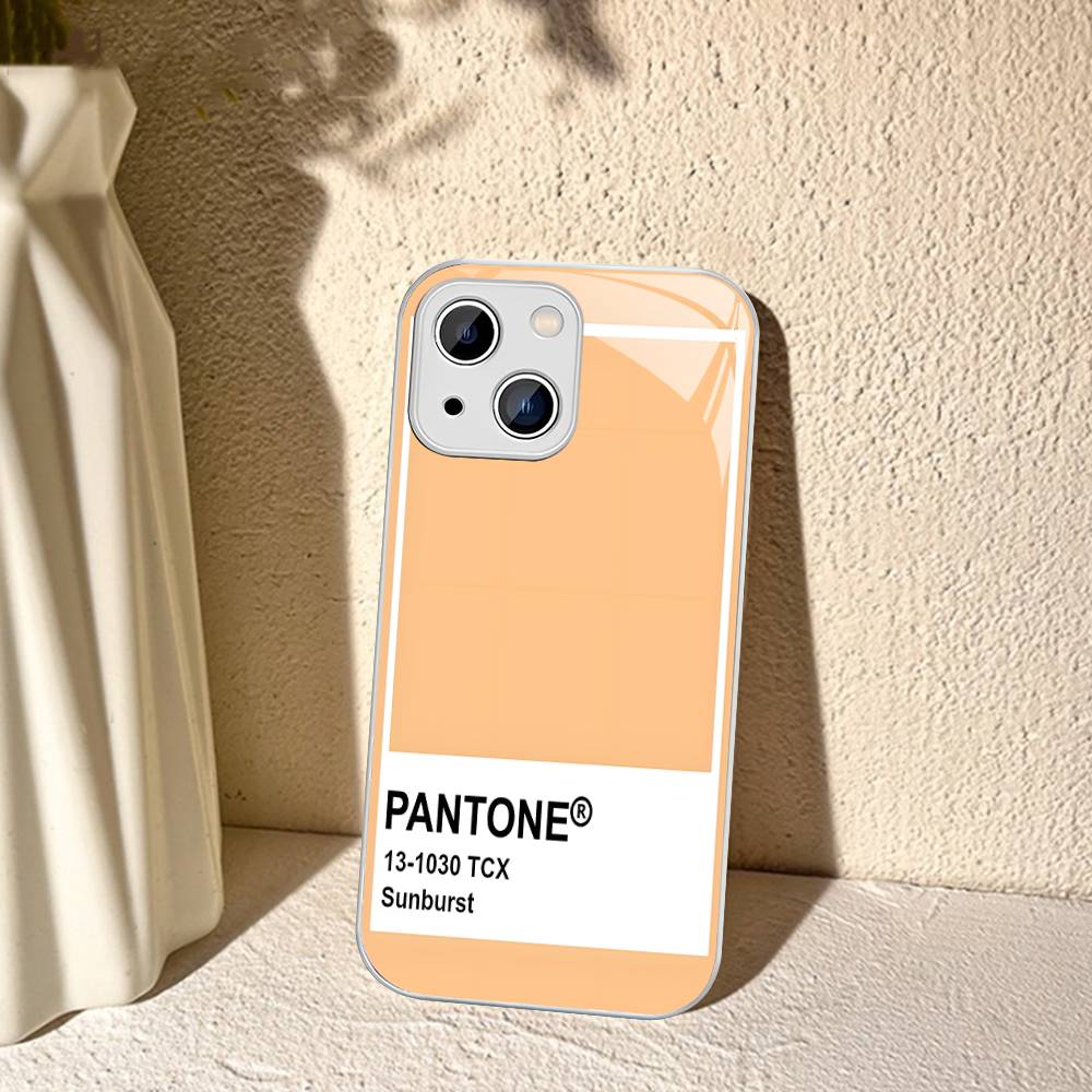 Pantone Candy Color Tempered Glass For Iphone 14 13 12 11 Pro Mini XS MAX 14Plus X XS XR Fundas