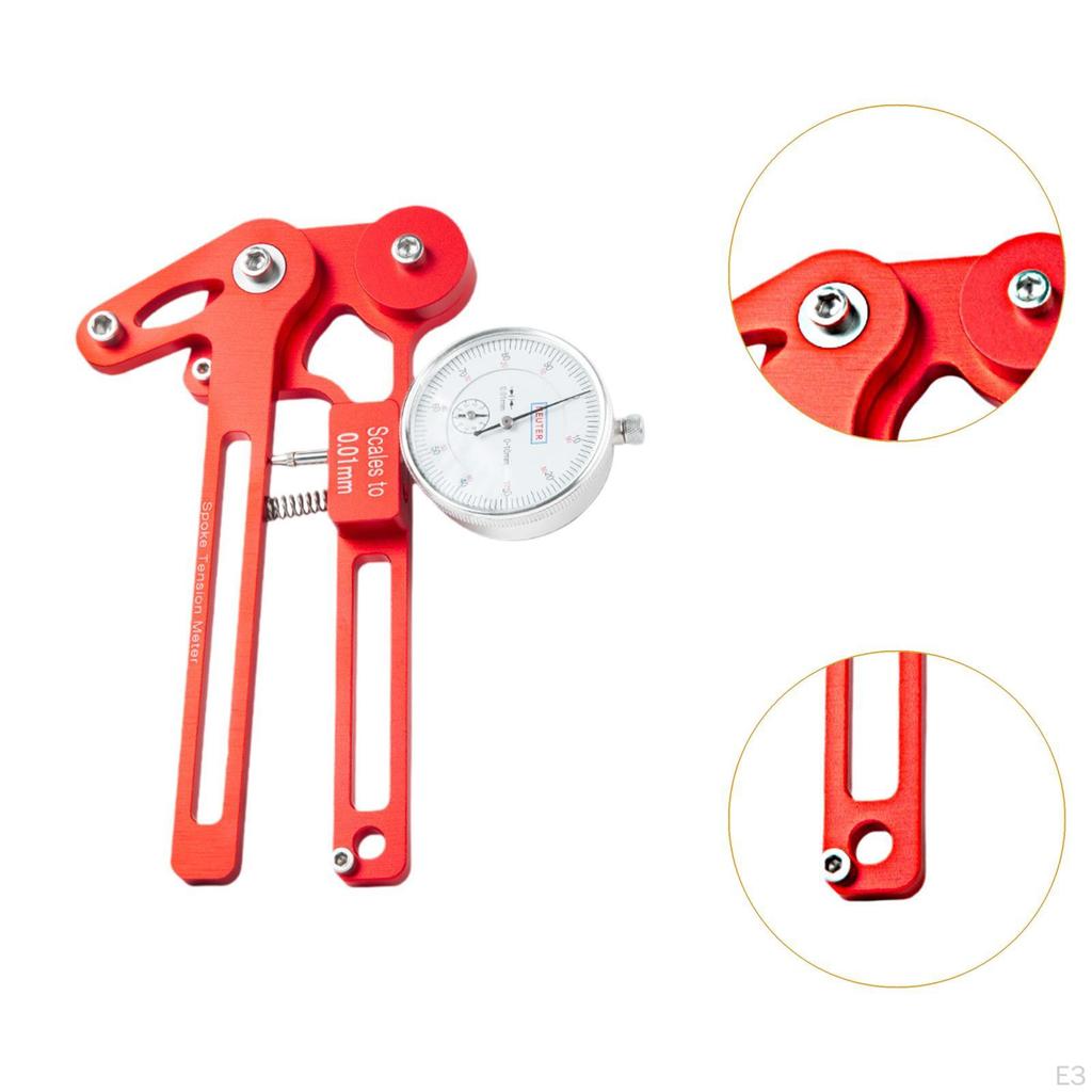 Speichenspannungsmesser Tragbarer Schraubenschlüssel Reparaturwerkzeug zum Reparieren Messen Fahrrad
