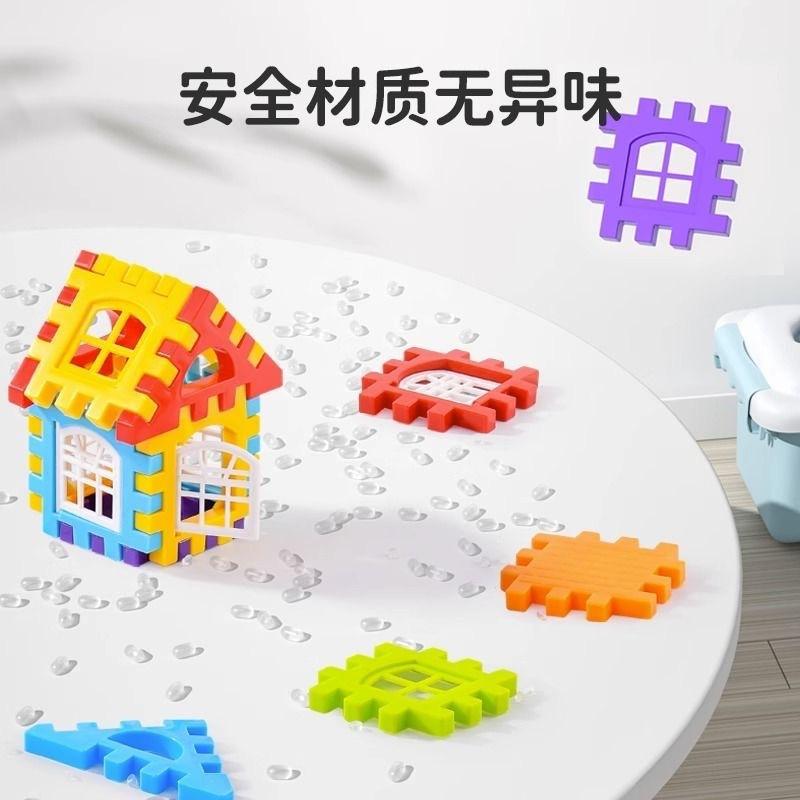 Building Block House Assembly And Assembly Of Children'S Three-Dimensional Early Education Educational Toys Boys And Girls House Building Block