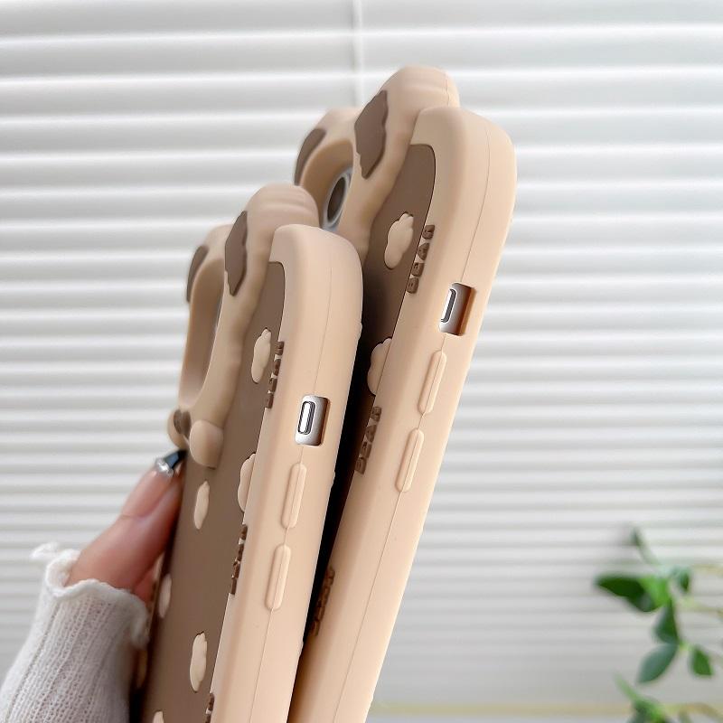 Cartoon Cute Bear Ear 3D Case For Iphone 13 12 11 Pro Max Girl