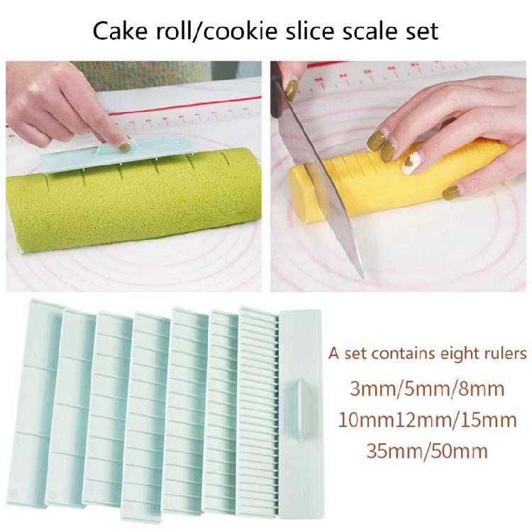 Set mit 8 einfach zu bedienenden Keksplätzchen-Skalen-Sets, Präzisions-Keks-Messlineale für kreative Backenthusiasten