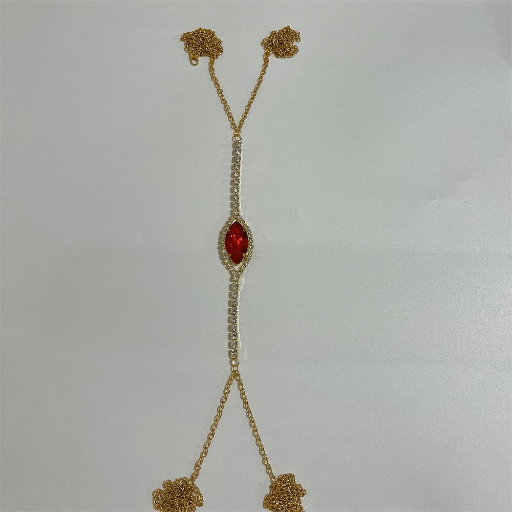 

New Water Drop Bra Chain Nightclub Jewelry Simple And Sexy Rhinestone Body Chain Chest Chain