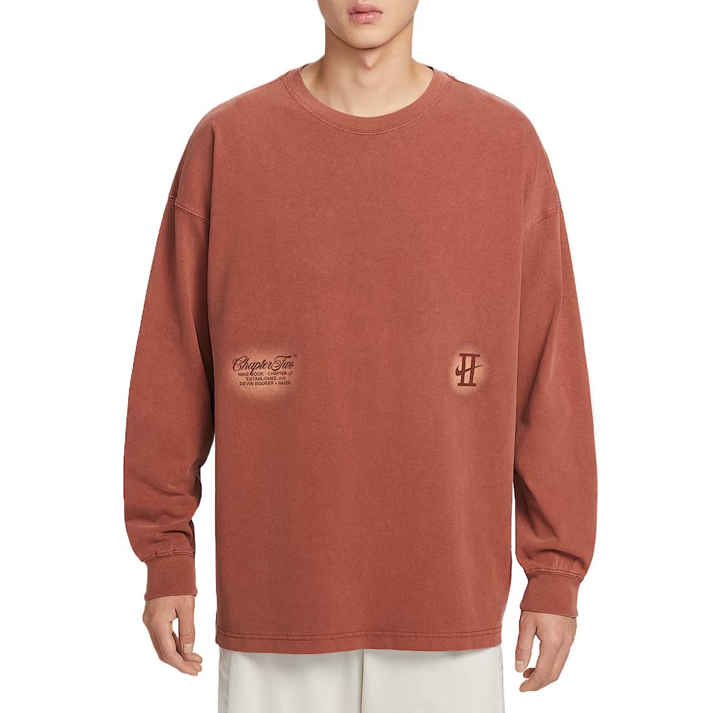 Nike Ensfarvet Rund Hals Basketball Langærmet T-shirt Herre toppe IH5086-245