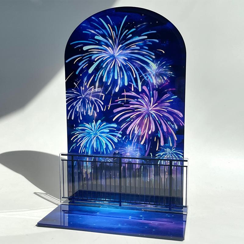 Bright Fireworks Series Acrylic DIY Anime Character Background Decoration 5 Inch Fireworks Frame for Friends Gift Japan Style