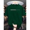 Men's Summer Fashion Casual Loose Plus-Size Dream Letter Print Sports Crew Neck Short Sleeve T-Shirt