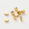 20pcs/bag 14K 18K Gold Color Plated Flat Round Necklace Spacer Beads  Bracelet End Loose Beads For DIY Jewelry Making Supplies
